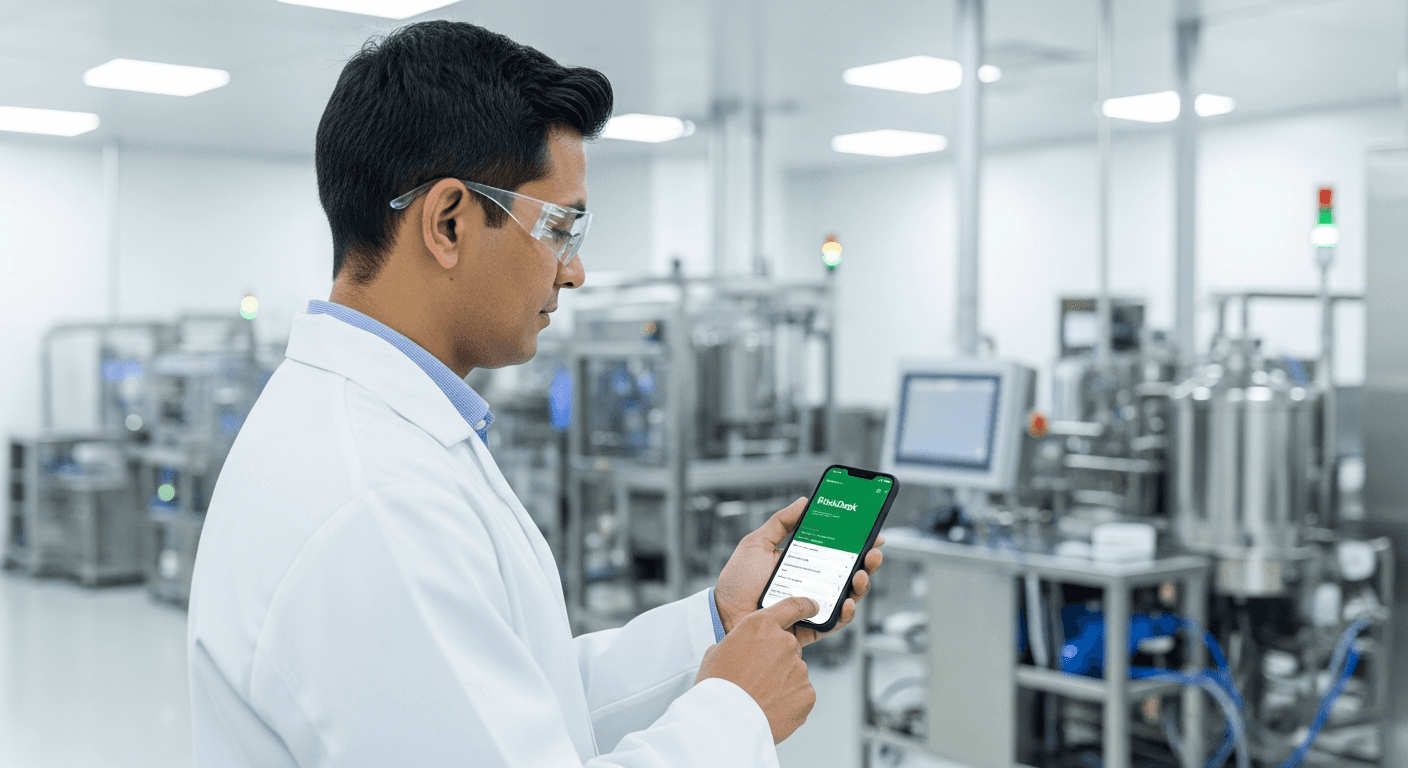 Professionnel pharmaceutique utilisant RiskDesk